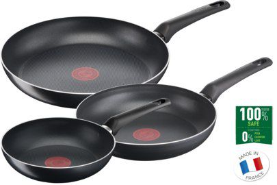 TEFAL Simple Cook Set of 3 B5569153 Smażenie, średnica 20 / 24 / 28 cm, stały uchwyt